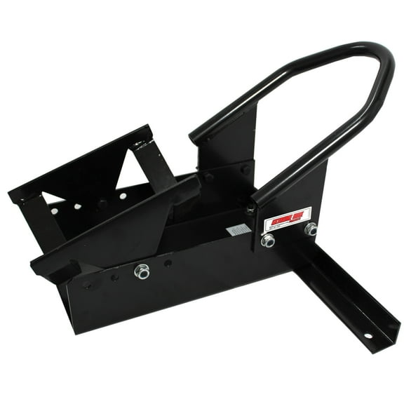 Extreme Max 5001.5010 Motorcycle Wheel Chock with Pivoting Cradle and Ultra-Stability Support Bar - Fits 17" to 21" Tires 3-5/32" to 7-3/32" Wide