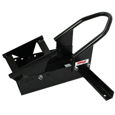 Extreme Max 5001.5010 Motorcycle Wheel Chock with Pivoting Cradle and Ultra-Stability Support Bar - Fits 17" to 21" Tires 3-5/32" to 7-3/32" Wide