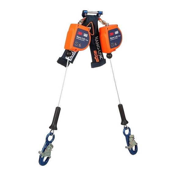 DBI SALA Self Retracting Lifeline, 8 ft. Length, Quick-Connect, Steel, 2 Leg(s) 3500285