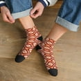 thumbnail image 3 of Sigee 70s Retro Style for Crew Soft Moisture-wicking Socks ,Cushion Moisture Wicking Boot Socks for Men and Women, 3 of 7