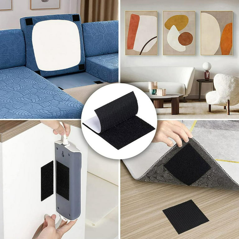 Wabjtam Couch Cushion Non Slip Pads To Keep Couch Cushions From Sliding,  Hook And Loop Tape With Adhesive