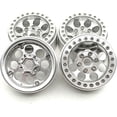 thumbnail image 3 of Lightweight & Durable Silver 1.9" Beadlock Wheels 4pcs SCX10 D90 TRX4 RC Crawler, 3 of 6
