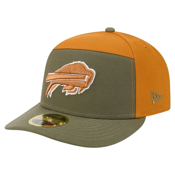 Men's New Era Olive/Brown Buffalo Bills Two-Tone Color Pack Split Panel 59FIFTY Fitted Hat