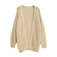 thumbnail image 4 of Women's Cardigan Sweater Clearance Loose Long Sleeve Open Front Knit Coat with Pockets, 4 of 8
