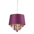 thumbnail image 2 of Sterling Industries 122-007 Purple Drum Pendant Light with Crystal Drops,, 2 of 2
