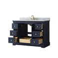 thumbnail image 3 of Wyndham Collection 48" Oval-Sink Wood Single Bathroom Vanity in Blue/Gold, 3 of 5