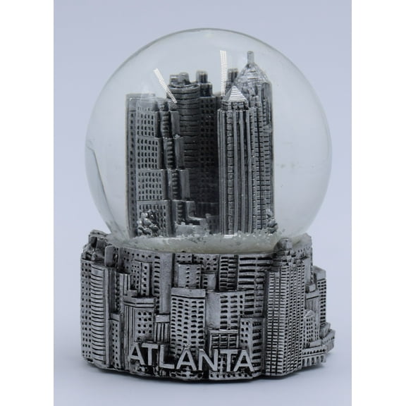 Atlanta Georgia Landmark skyline water snow globe 4 inches sliver color