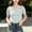 Sky Blue, variant on WAVSUF Girls Knit Short Sleeve Tee, Breathable Henley Neck Trendy Bow Summer School Soft Sweater Beige 10-12