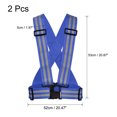 thumbnail image 2 of Chaleco Reflectante Ajustable Unique Bargains Alta Visibilidad Ciclismo Correr Caminar Azul 2 Paquete, 2 of 5