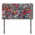 thumbnail image 3 of Abstract Headboard, Colorful Florals Sunflower Mosaic Curl Ornaments Stained Glass Inspired Design, Upholstered Decorative Metal Bed Headboard with Memory Foam, Twin Size, Multicolor, by Ambesonne, 3 of 4