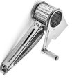 thumbnail image 2 of Silver Rotary Cheese Grater, Stainless Steel Manual Cheese Grater, Multifunctional Manual Handheld Cheese Grater Cutter, 2 of 5