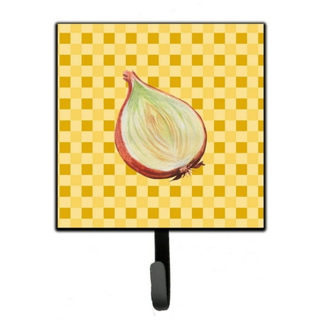 Carolines Treasures BB7205SH4 Onion on Basketweave Leash or Key Holder Single Hook multicolor