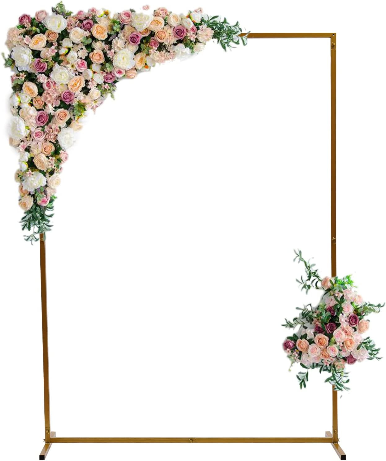 TFCFL Wedding Arch Metal Frame Gold Backdrop Party Decor Flower Balloon ...