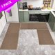 thumbnail image 5 of Juego de felpudos de lino, alfombra antideslizante para cocina, tapete de yute de 3 piezas para entradas de alto tráfico, protección de suelos de oficina (marrón), 5 of 9
