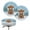 Christmas Highland Cow, variant on ZUXONGSY Marble Print Round Stool Covers 2 PCS Size S Stool Covers Cushion 12"-14" Stretchy Circle Chair Dust Covers Protector Easy to Install and Clean for Kitchen Cafe Hotel
