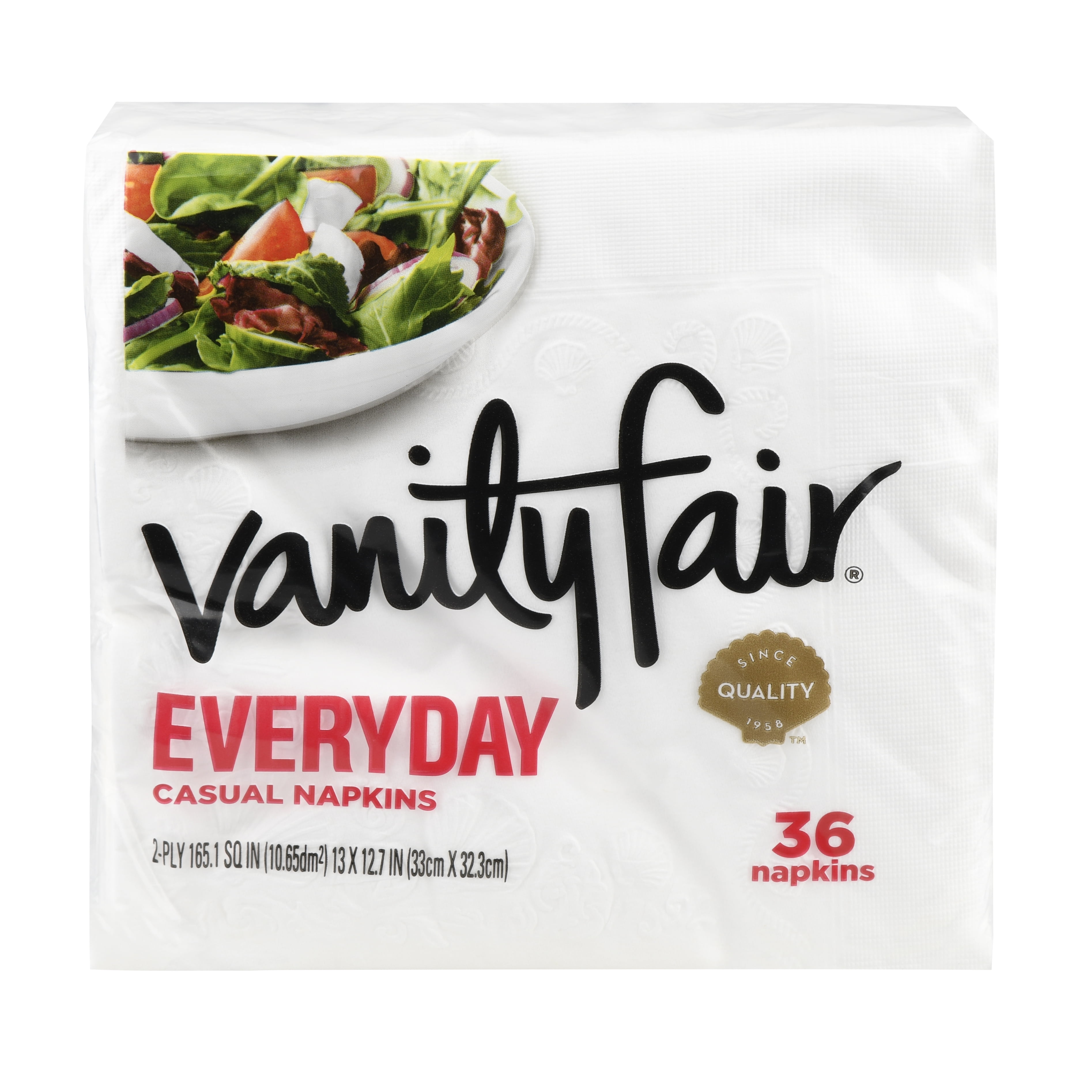 Vanity Fair Everyday Paper Napkins, 36 Count Walmart Inventory
