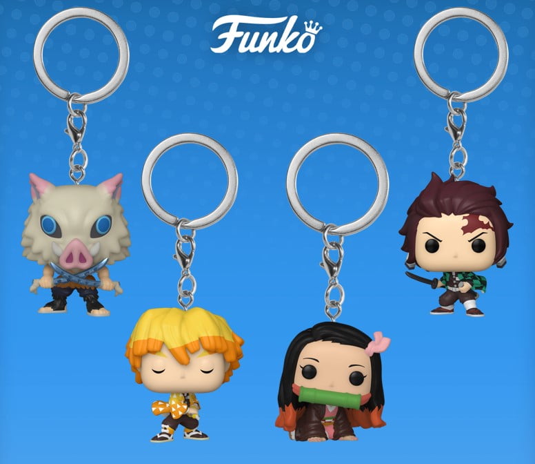 Funko Pop! Keychain Demon Slayer 4 pack (Inosuke Hashibira/ Tanjiro
