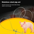 thumbnail image 1 of Flmtop Pig Catcher Adjustable Labor-saving Corrosion Resistant Stainless Snare Pig Catcher for Farm Silver, 1 of 9