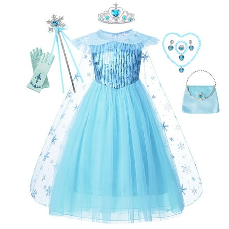 Costume Disney La Reine Des Neiges 2 Elsa, Tout-petits Et Enfants, Robe De Reine Bleue, Choix De Tailles | Party City