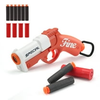 BIU BLASTER Shell Ejecting Foam Dart Blaster  for Age 14 , Includes 6 Soft Darts & 4 Shells, Manual Loading, Safe ABS Plastic