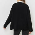 thumbnail image 3 of Lolmot Chandails pour Femmes, Chandail de Mode à Col Rond Uni pour Femmes Automne et Hiver, 3 of 3