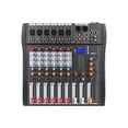 thumbnail image 2 of Mezclador de audio de 6 canales Consola de mezcla de sonido Conector de micrófono XLR Adaptador de EE. UU. para KTV familiar, Discurso en , CUTICAT tablero mezclador, 2 of 8