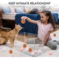 thumbnail image 3 of 18 Pieces Cat Ball Toys Cat Furry Ball Large Plush Soft Artificial Fur Patch Puff Pom Balls Furry Rattle Ball Furry Patch Ball Interactive Cat Toys for Cat Kitten Having Fun Exercise Playing, 3 of 7