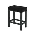 thumbnail image 4 of New Classic Furniture, Celeste, 4 Piece, Rubberwood, Theater Bar Table with Stool, Black, 4 of 12