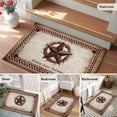 thumbnail image 5 of Western Star Retro Entryway Rug 2'x3'&nbsp; Non Slip Front Door Mats, Country Texas Stars Res Buffalo Plaid Entrance Rugs Indoor Outdoor Carpet, Washable Floor Mats Small Area Rug for Bedroom Kitchen, 5 of 8