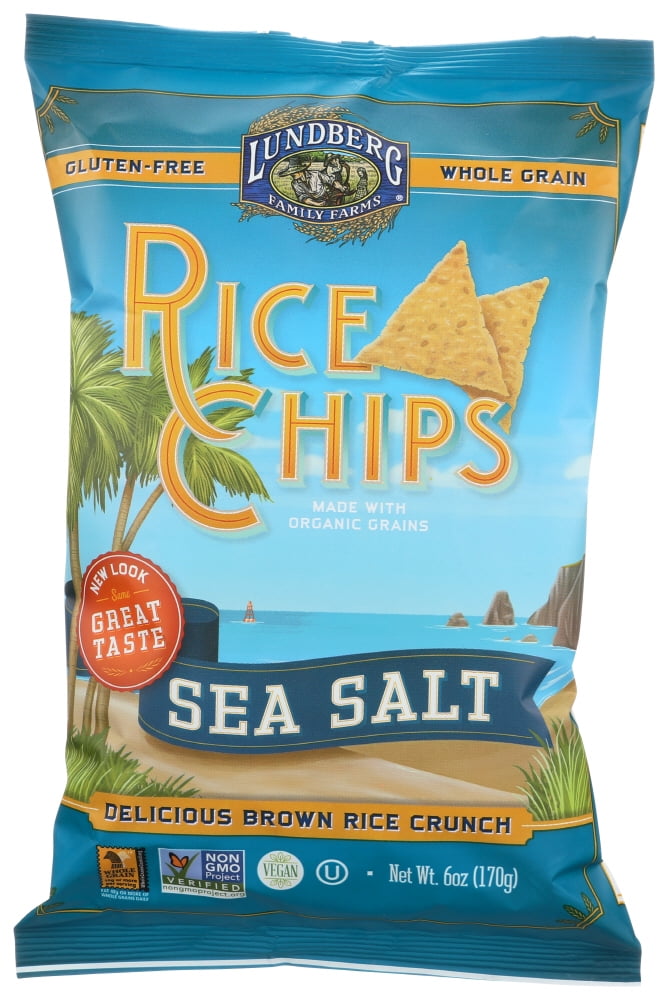 Lundberg Family Farms Sea Salt Rice Chips, 6 Oz