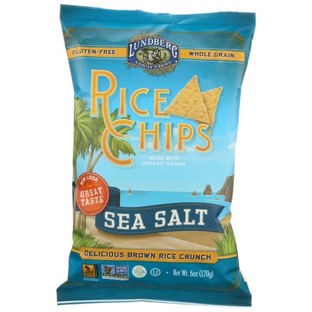 Lundberg Family Farms Sea Salt Rice Chips, Made with Organic Ingredients, Gluten-Free, 6oz