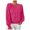 Hot Pink, variant on Ediodpoh Women's Casual Solid Color Crew Neck Threaded Pullover Sweater Womens Sweaters Purple XL