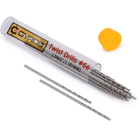Gyros 45-11256 Carbon Steel Wire Gauge Drill Bit no.56 Set of 12