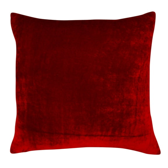 Home Dcor Throw Pillow Solid Red Decorative Velvet Cushion Cover - Choose Size