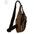 thumbnail image 4 of Gustave Canvas Sling Bag for Men & Women Anti-Theft Chest Shoulder Bag Vintage Casual Crossbody Backpack Messenger Bag for Travel Hiking "Coffee", 4 of 11