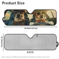 thumbnail image 5 of HUIACONG Cool Dog Windshield Sunshade Front Window Sun Shade Foldable Sun Visor for Jeep Wrangler TJ JK JKU Sport Sahara Rubicon 2 Door & 4 Door, 5 of 6