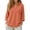 *Orange, variant on VBVC Women's Cotton Linen Look Blouse,V-Neck 3/4 Sleeve Shirt For Women,Ladies Summer Work Office Tops with Pocket,Orange,S-3XL