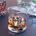 thumbnail image 3 of Watercolor Drip Australian Shepherd Pop Art Colorful Portrait Artwork 11oz Whiskey Glass Mug Aussie Dog Lover Gifts Whiskey Cocktail Glasses Cup - 01009, 3 of 5