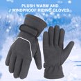 thumbnail image 3 of Guantes de lana para ciclismo para hombre, guantes deportivos para montar a prueba de viento, cálidos guantes de esquí (gris) Likrtyny Para estrenar, 3 of 8