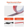 thumbnail image 4 of Heavy Duty 15ft x 2in Hook Loop Tape and 16.4ft x 0.94in Double-Sided Strips, Black + Red Combo, 4 of 11
