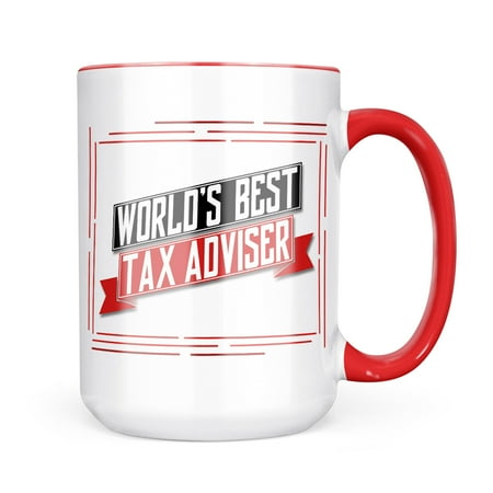 

Neonblond Worlds Best Tax Adviser Mug gift for Coffee Tea lovers
