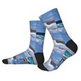 thumbnail image 2 of Vsdgher Lighthouse in Havana Unisex Crew Socks Lightweight Breathable Ventilation Ankle Socks, Mid-calf socks for Daily, 2 of 7