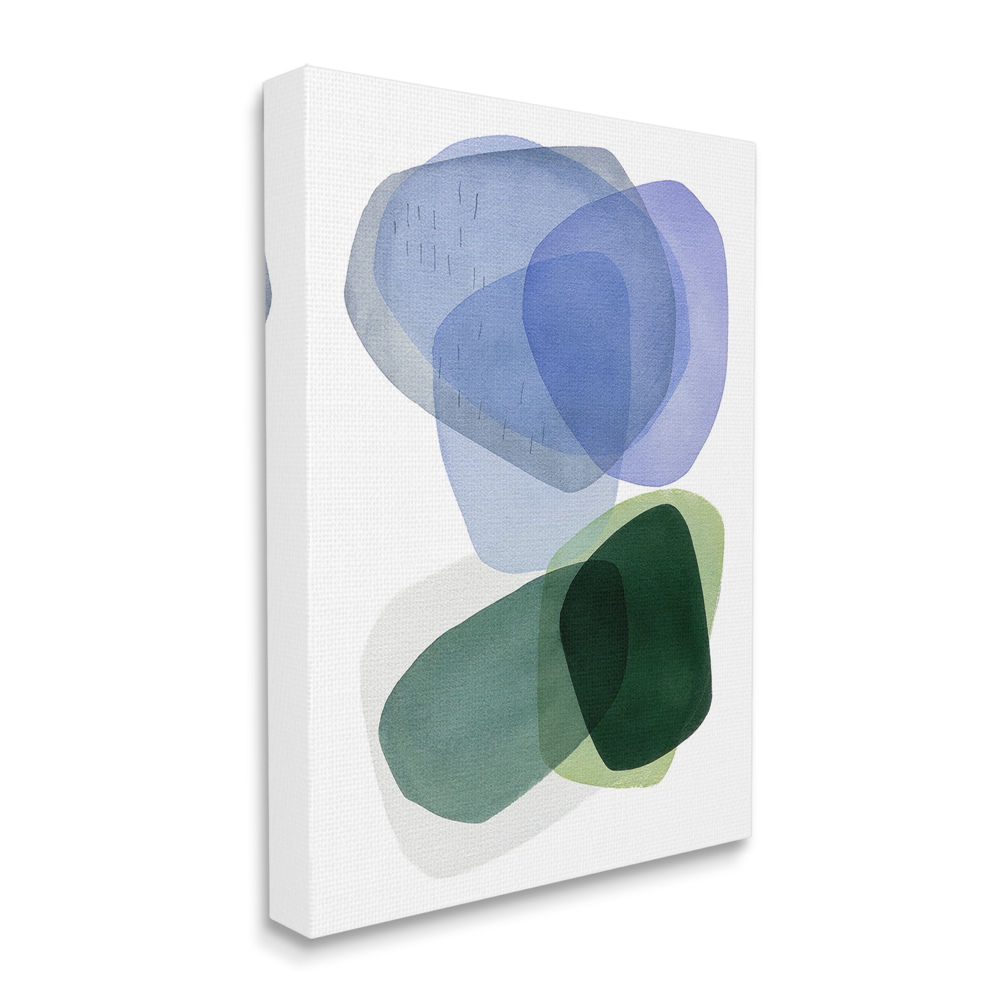 Stupell Industries Minimalist Opaque Shapes Abstract Painting Gallery Wrapped Canvas Art Print Wall Art, 30 x 40