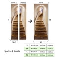 thumbnail image 6 of 3D Stone Ladder Peel and Stick Door Stickers Self-Adhesive Wallpaper Door Murals Decal for Bedroom Home Decor,SP-F051,XL(47.5x215cmx2Pcs, 6 of 14