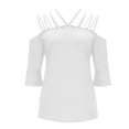 thumbnail image 4 of Moda mujer casual sexy honda manga corta tops blusa casual camiseta Fridja  gope5097, 4 of 6