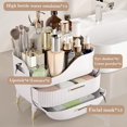 thumbnail image 2 of Organizador de maquillaje YGJT de gran capacidad para tocador blanco, 2 of 6