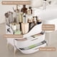 thumbnail image 2 of Organizador de maquillaje YGJT de gran capacidad para tocador blanco, 2 of 6