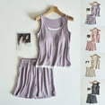 thumbnail image 2 of Fengactive Women's Built-in Bra Pajamas Set Sleeveless Tank Top and Shorts Soft Sleepwear 2 Piece Pajama Lounge Sets Nightwear, 2 of 7