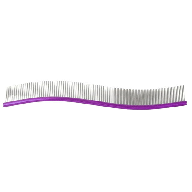 Pet Deshedding Comb For Dogs Cats Easy Use Stainless Steel Hair Comb For Pet Shedding Hair Curved Comb For Pet Grooming Pet Hair Removal Comb