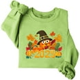 thumbnail image 4 of HOMBOM Womens Graphic Sweatshirt Lightweight Crew Neck Green Fall Pullover Thanksgiving Long Sleeve Tops for Women, 4 of 4